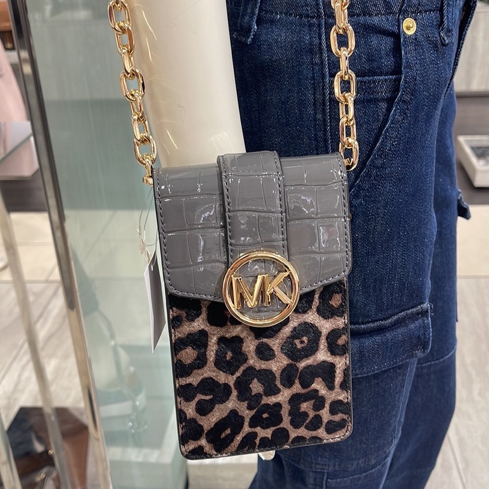 Michael Kors Carmen Small NS Phone XBODY HairCalf 
HTHR Gray Multi - Picture 14 of 16
